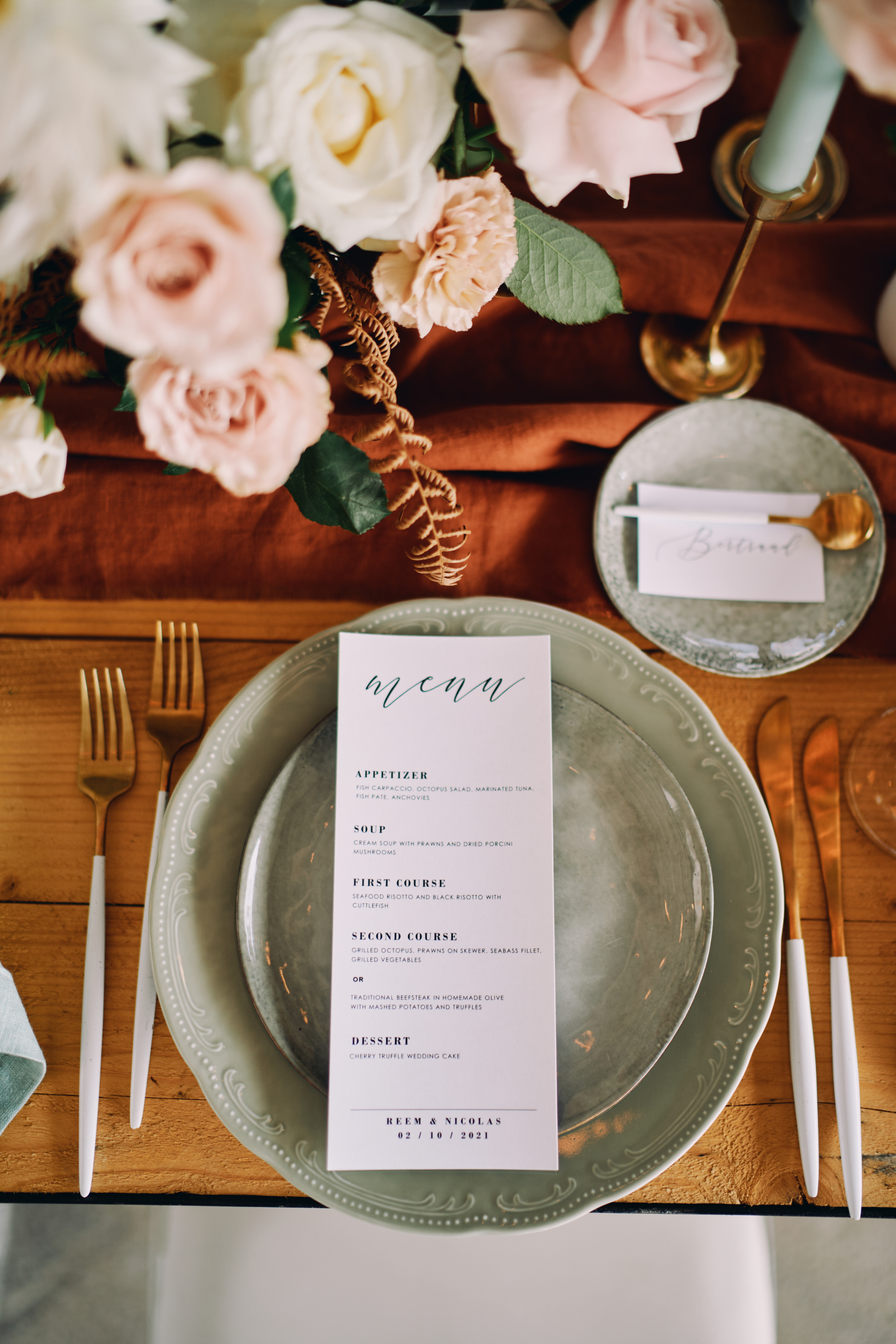 Dinner Menu - Digital Calligraphy
